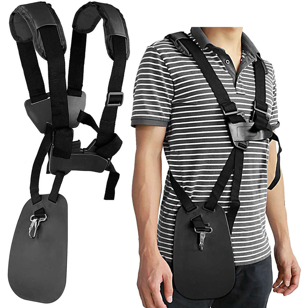 Universal Double Shoulder Trimmer Harness Strap Brush Cutter Weed Eater Support Belt