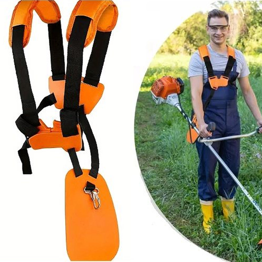 Universal Double Shoulder Trimmer Harness Strap Brush Cutter Weed Eater Support Belt