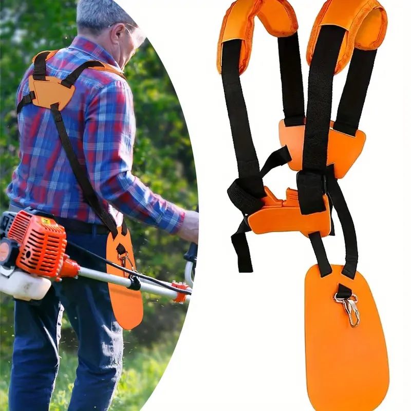 Universal Double Shoulder Trimmer Harness Strap Brush Cutter Weed Eater Support Belt