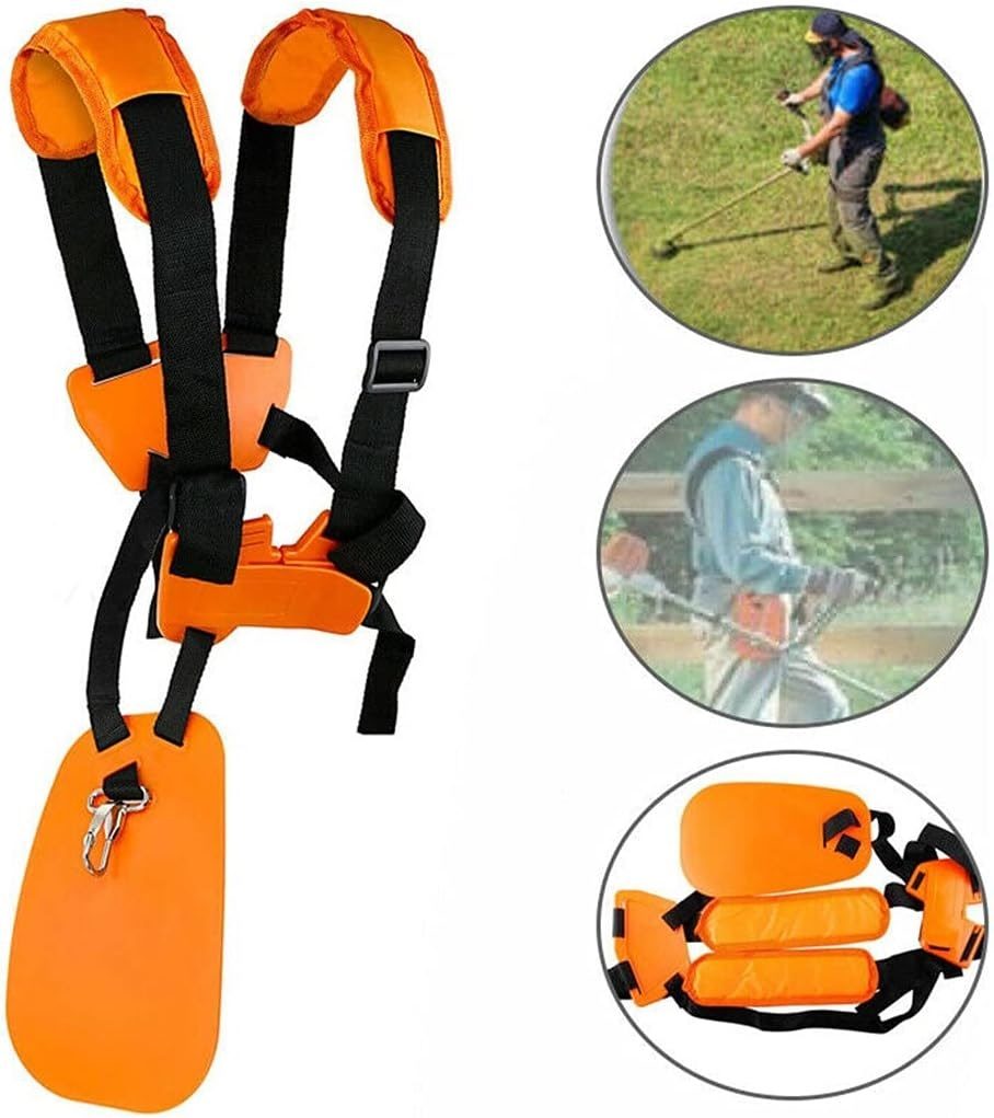 Universal Double Shoulder Trimmer Harness Strap Brush Cutter Weed Eater Support Belt