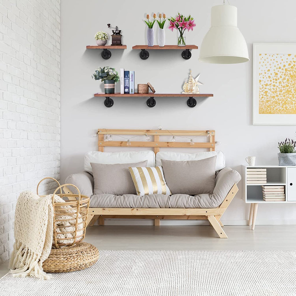 6 Pcs Industrial Rustic Shelf Brackets