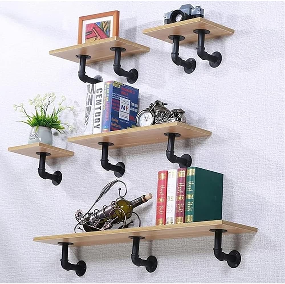 6 Pcs Industrial Rustic Shelf Brackets
