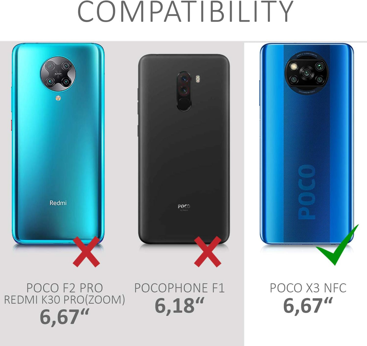 Xiaomi POCO X3 NFC Rugged Tough Case Shockproof Hybrid Cover RED