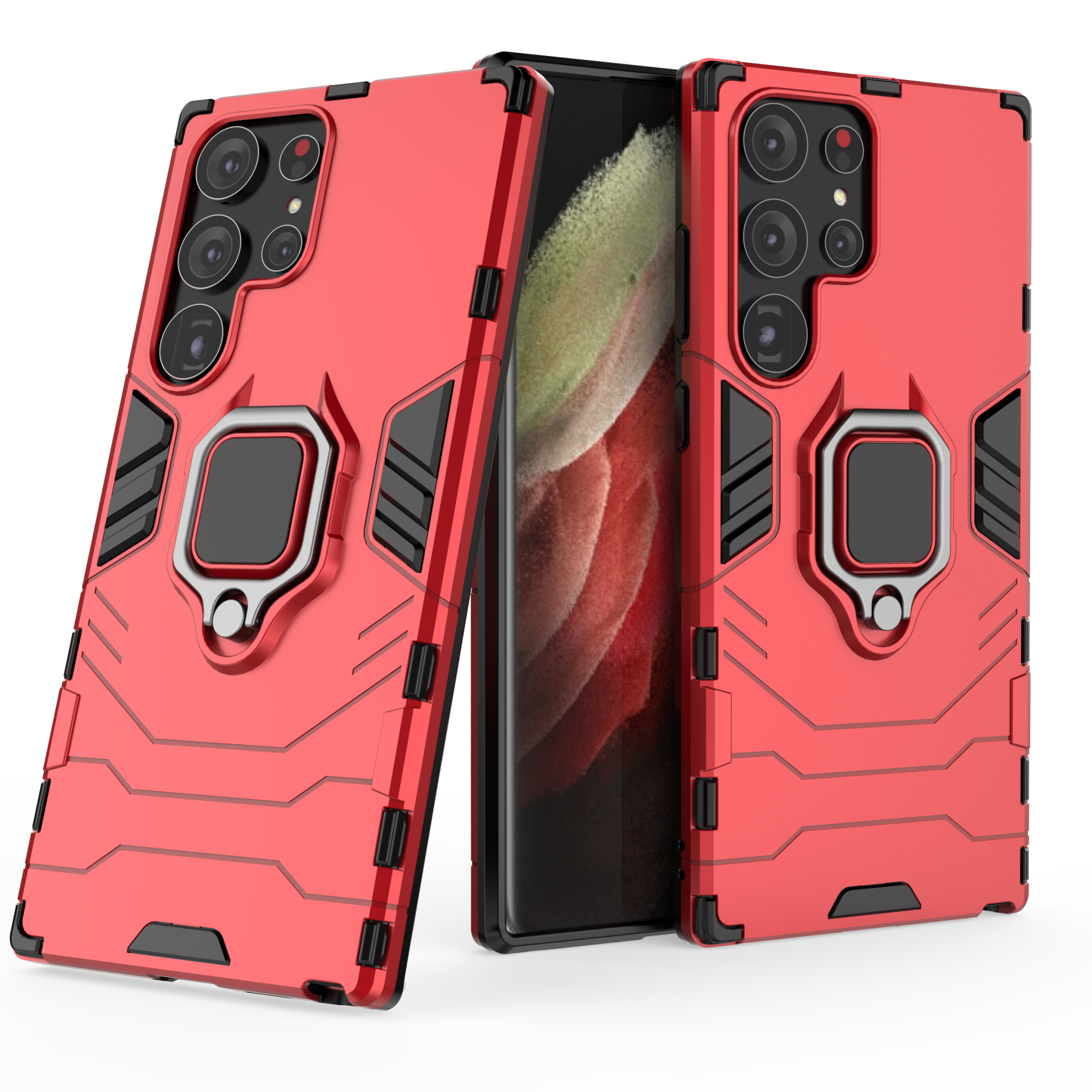 Samsung Galaxy S23 Ultra Rugged Tough Case Shockproof Hybrid Cover RED