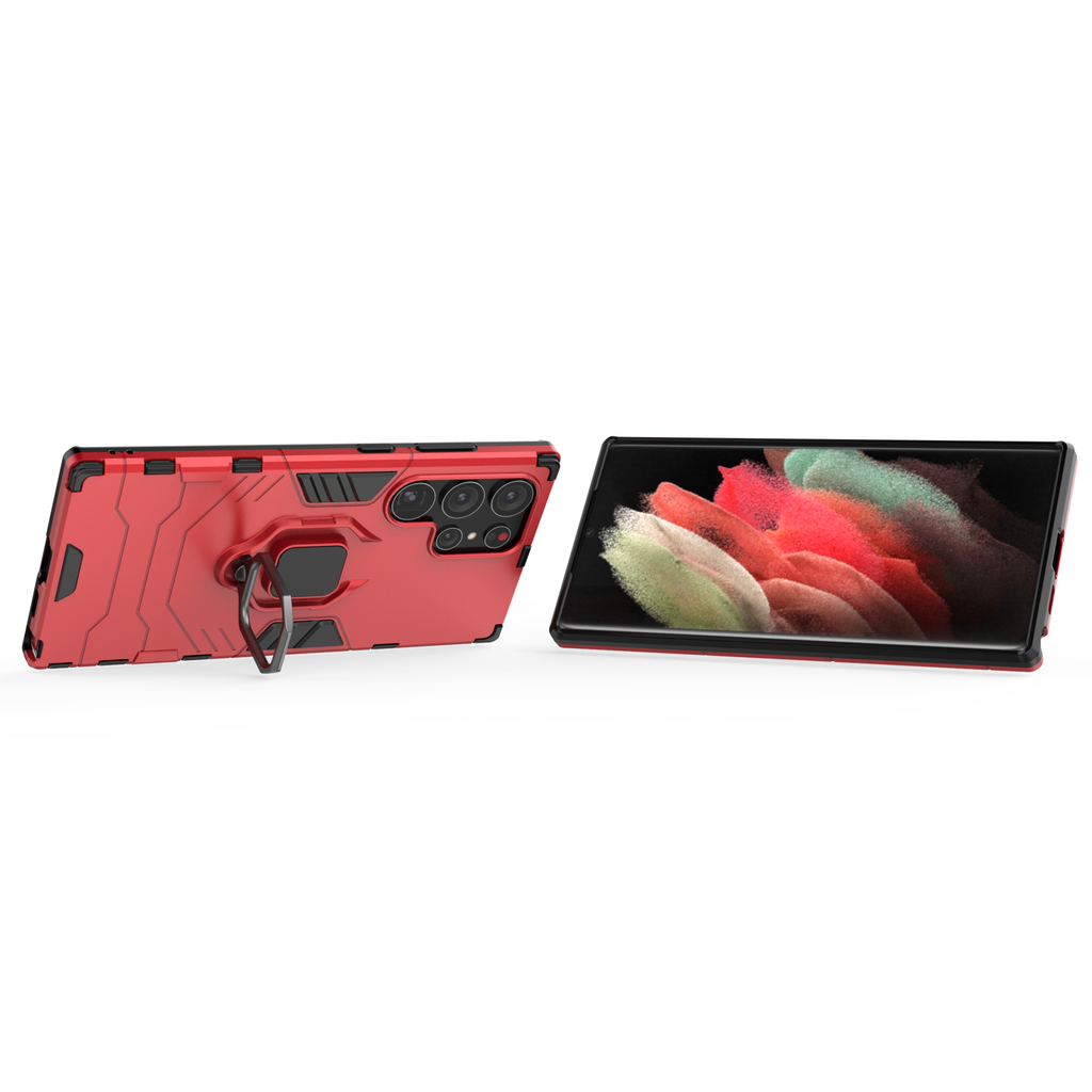 Samsung Galaxy S23 Ultra Rugged Tough Case Shockproof Hybrid Cover RED