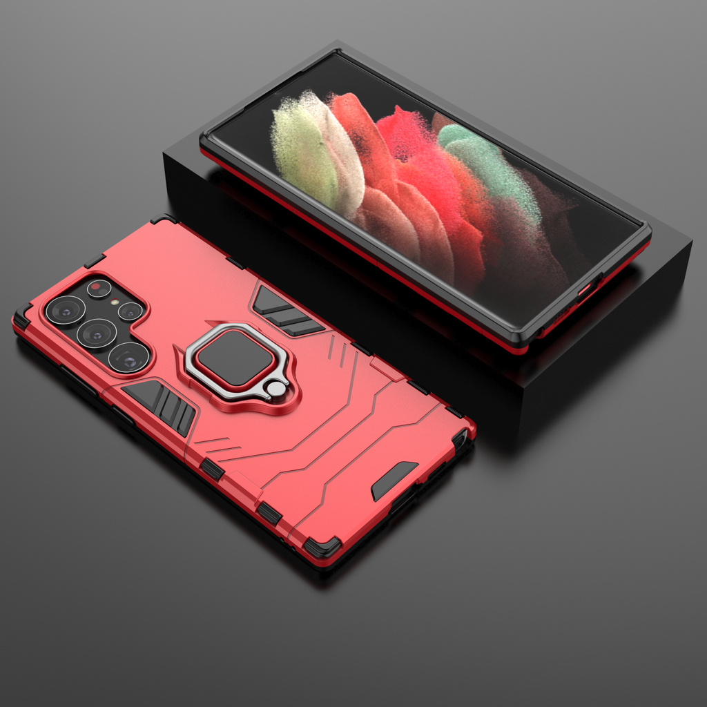 Samsung Galaxy S23 Ultra Rugged Tough Case Shockproof Hybrid Cover RED