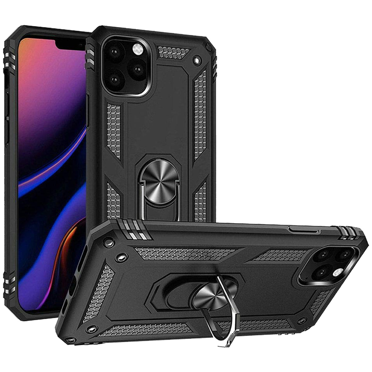 iPhone 11 Pro Rugged Tough Case Shockproof Hybrid Cover BLACK
