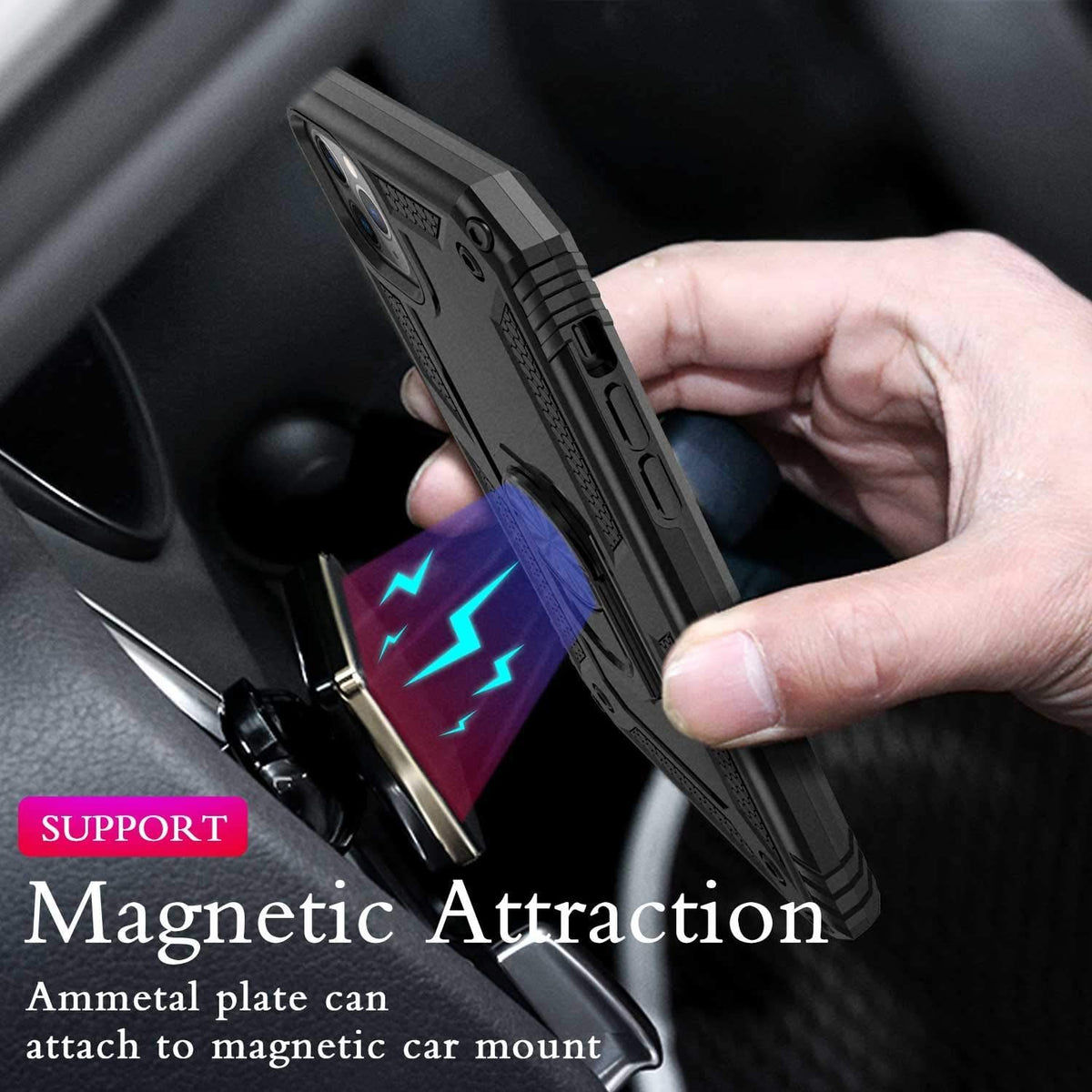 iPhone 11 Pro Rugged Tough Case Shockproof Hybrid Cover BLACK