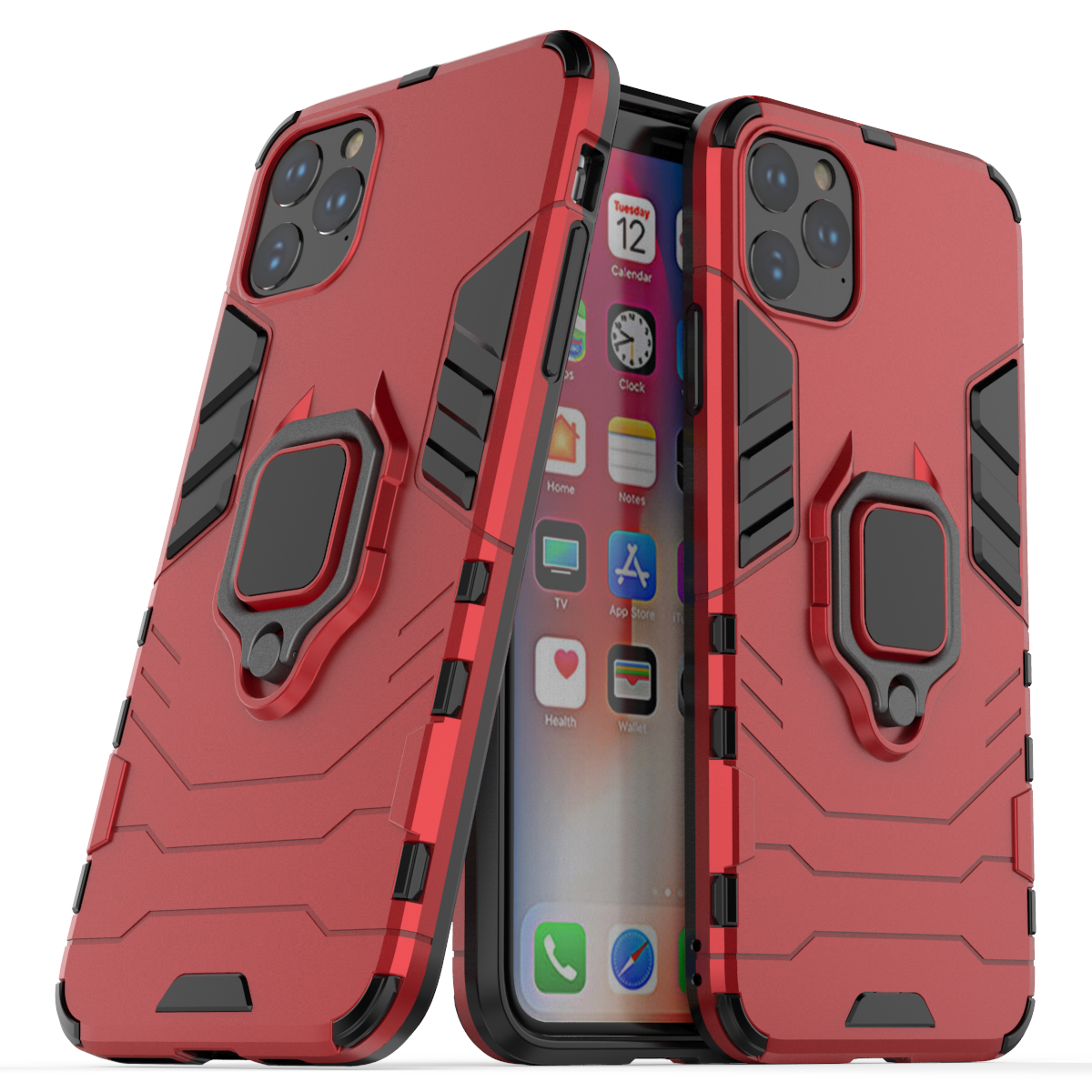 iPhone 11 Pro Max Rugged Tough Case Shockproof Hybrid Cover RED