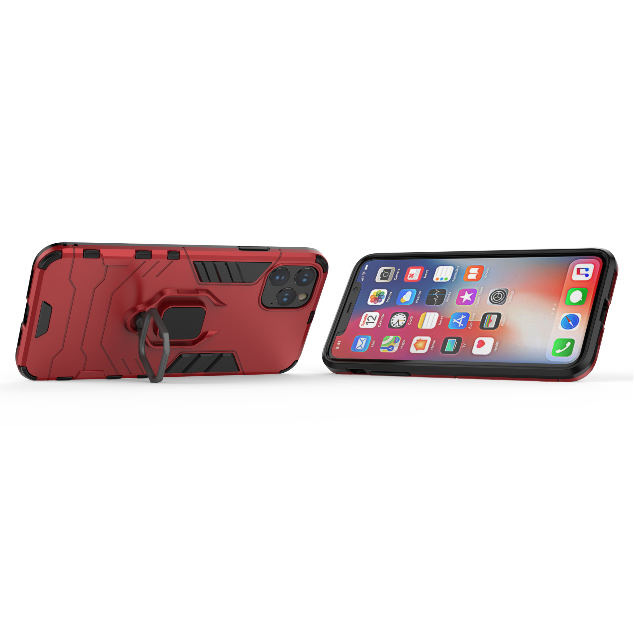 iPhone 11 Pro Max Rugged Tough Case Shockproof Hybrid Cover RED