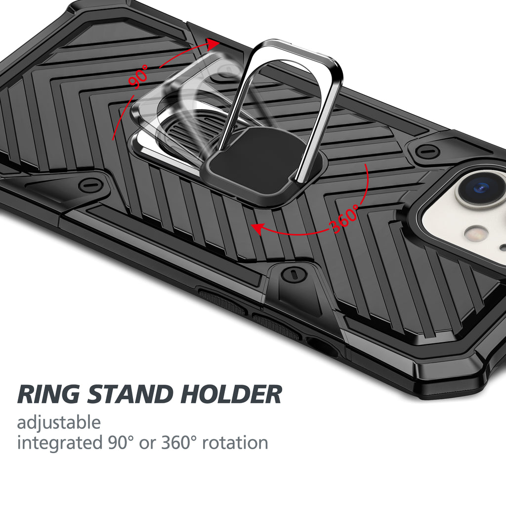 iPhone 12 Mini Rugged Tough Case Shockproof Hybrid Cover BLACK