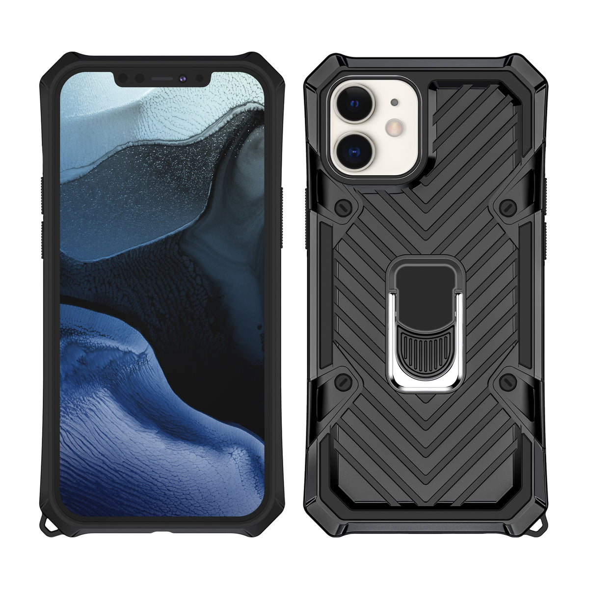 iPhone 12 Mini Rugged Tough Case Shockproof Hybrid Cover BLACK