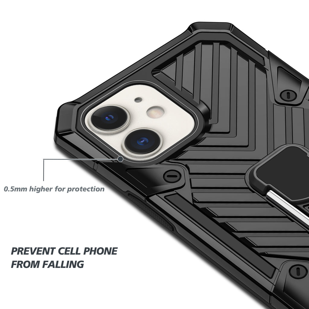 iPhone 12 Mini Rugged Tough Case Shockproof Hybrid Cover BLACK
