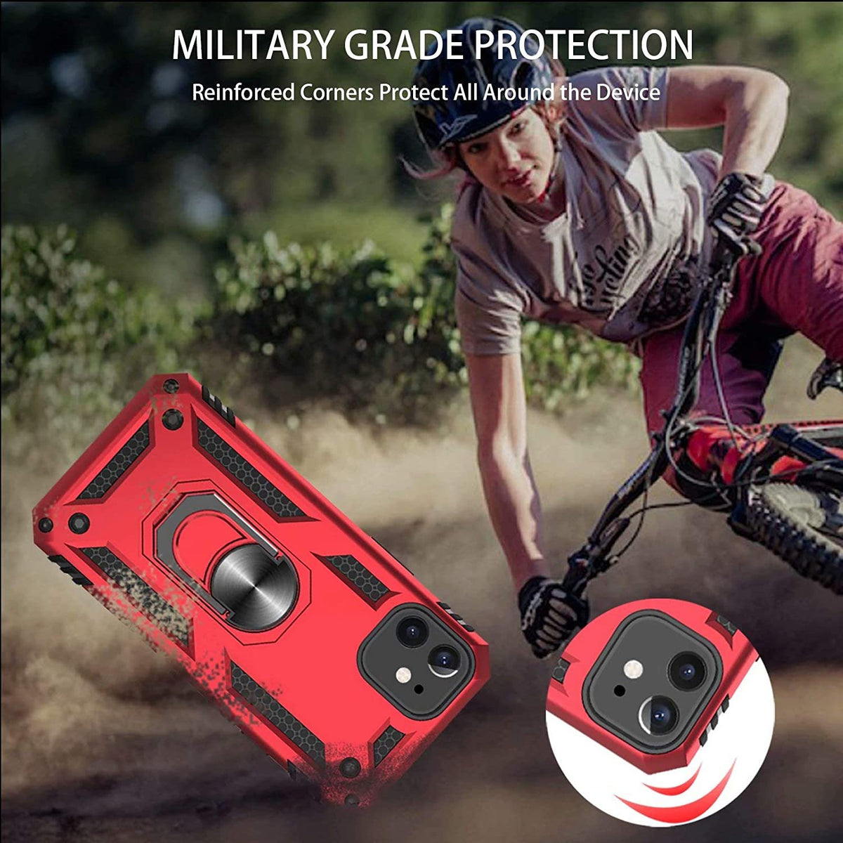 iPhone 11 Rugged Tough Case Shockproof Hybrid Cover RED