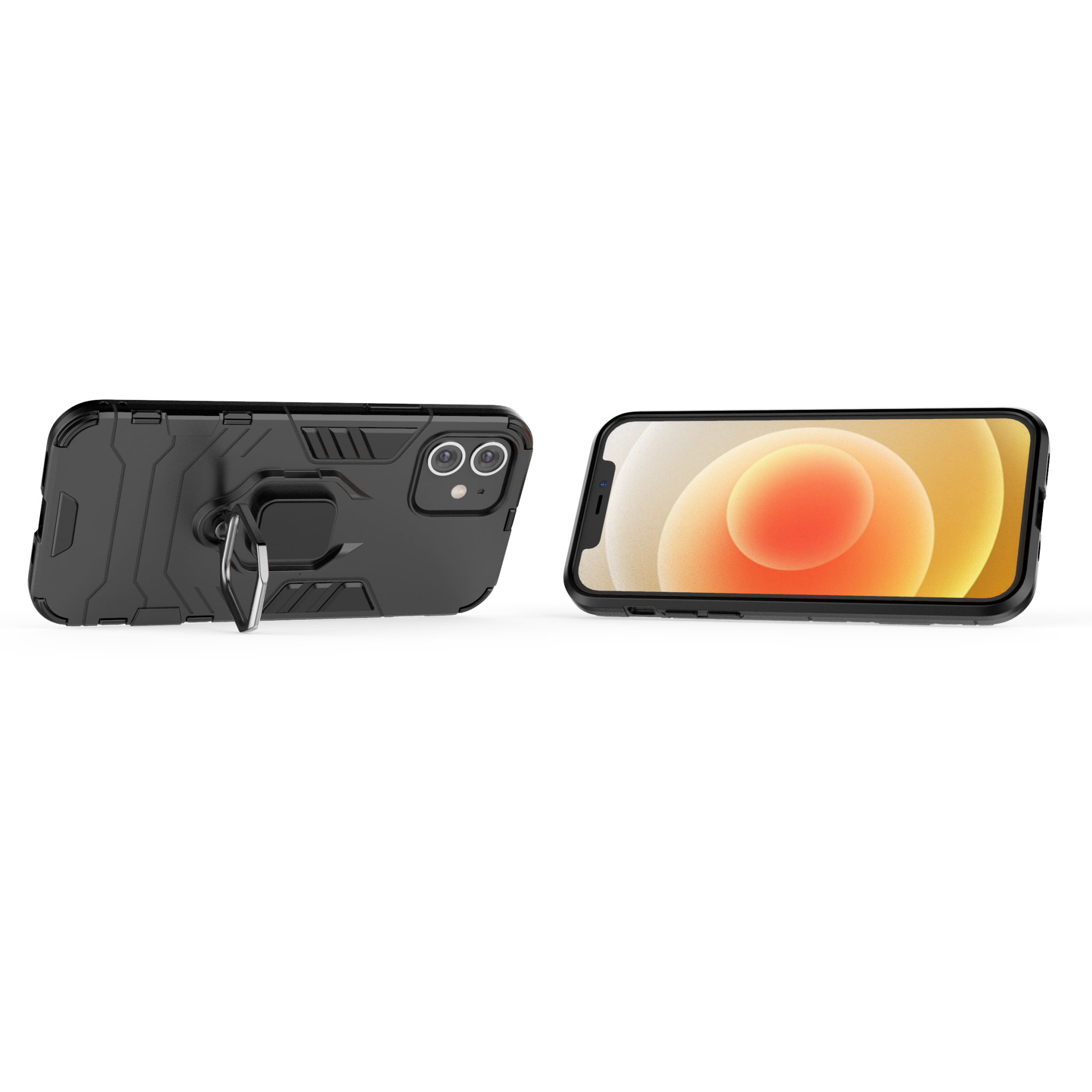 iPhone 12 Mini Rugged Tough Case Shockproof Hybrid Cover BLACK