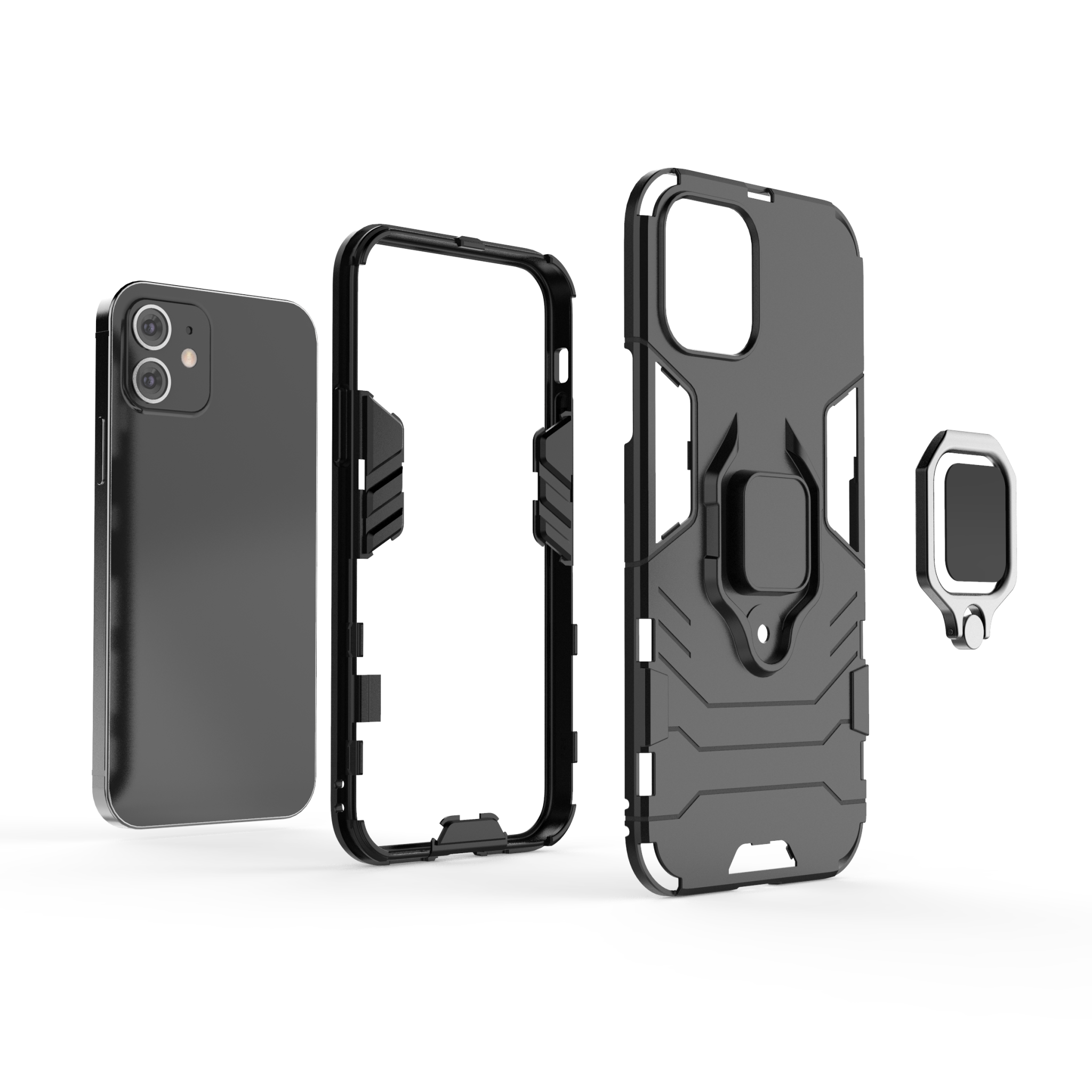 iPhone 12 Mini Rugged Tough Case Shockproof Hybrid Cover RED