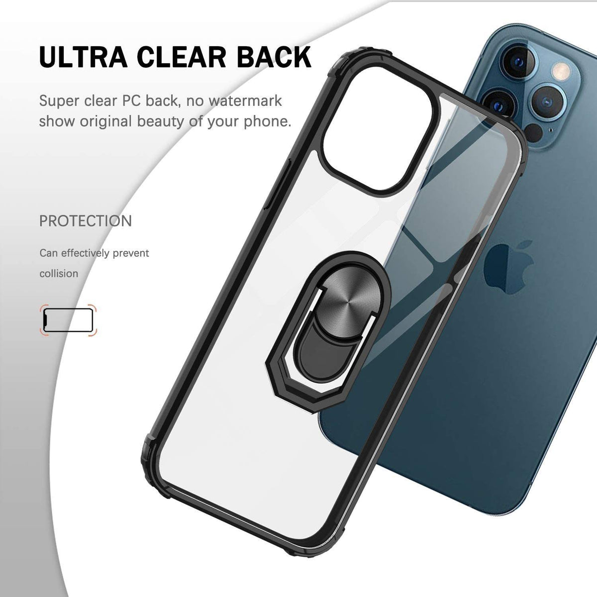 iPhone 12 Pro Max Rugged Tough Case Shockproof Hybrid Cover BLACK