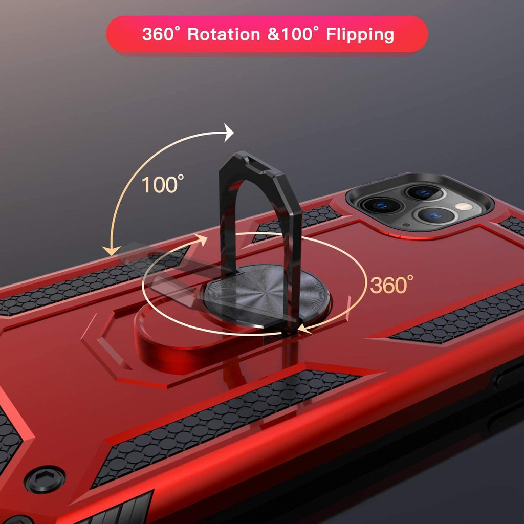 iPhone 12 Pro Max Rugged Tough Case Shockproof Hybrid Cover RED