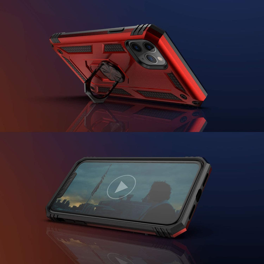 iPhone 12 Pro Max Rugged Tough Case Shockproof Hybrid Cover RED