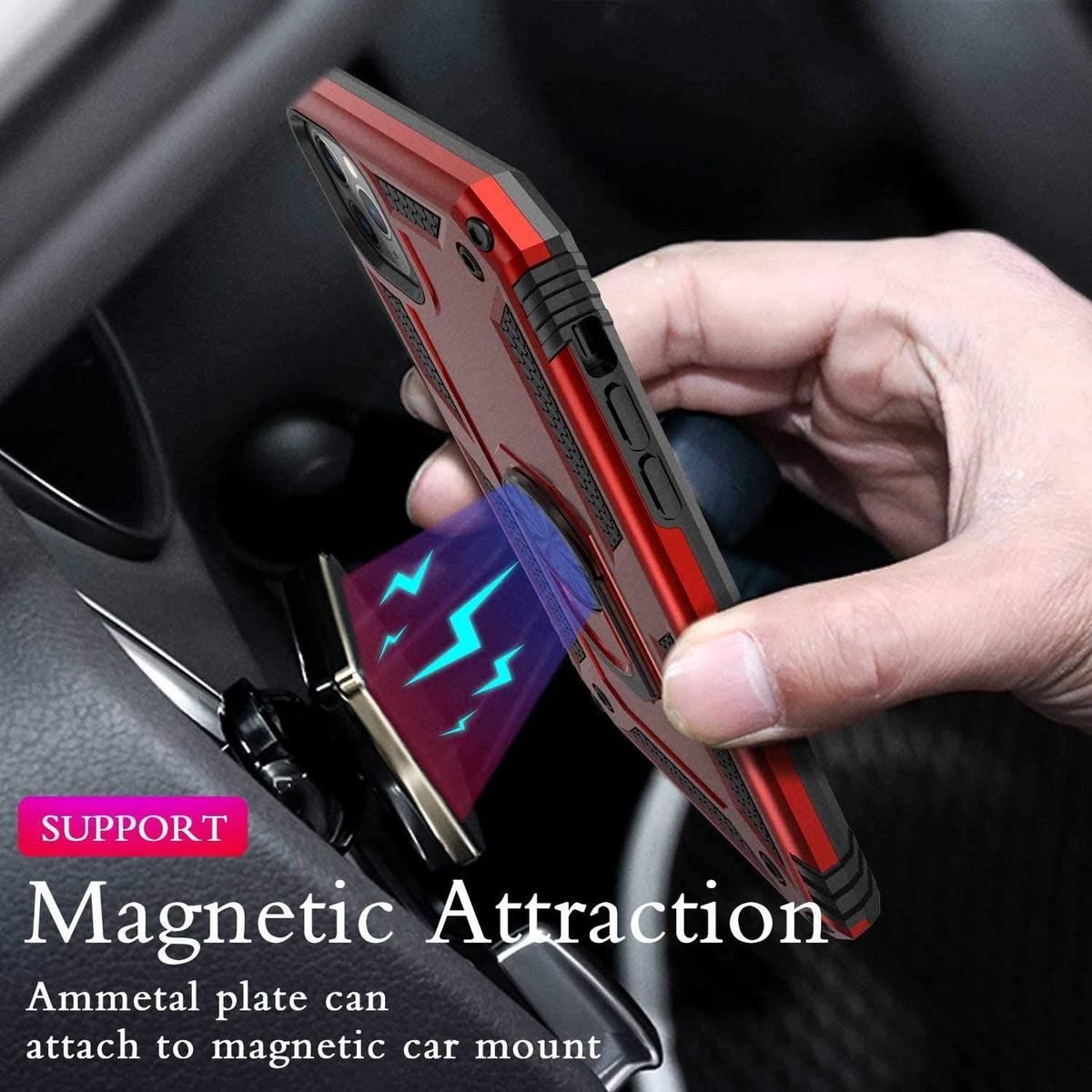 iPhone 12 Pro Max Rugged Tough Case Shockproof Hybrid Cover RED