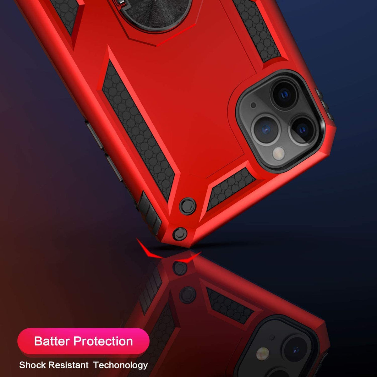 iPhone 12 Pro Max Rugged Tough Case Shockproof Hybrid Cover RED