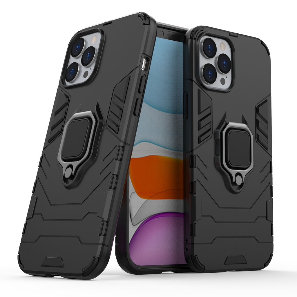 iPhone 12 Pro Max Rugged Tough Case Shockproof Hybrid Cover BLACK