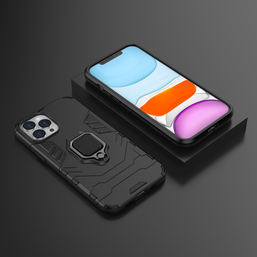 iPhone 12 Pro Max Rugged Tough Case Shockproof Hybrid Cover BLACK