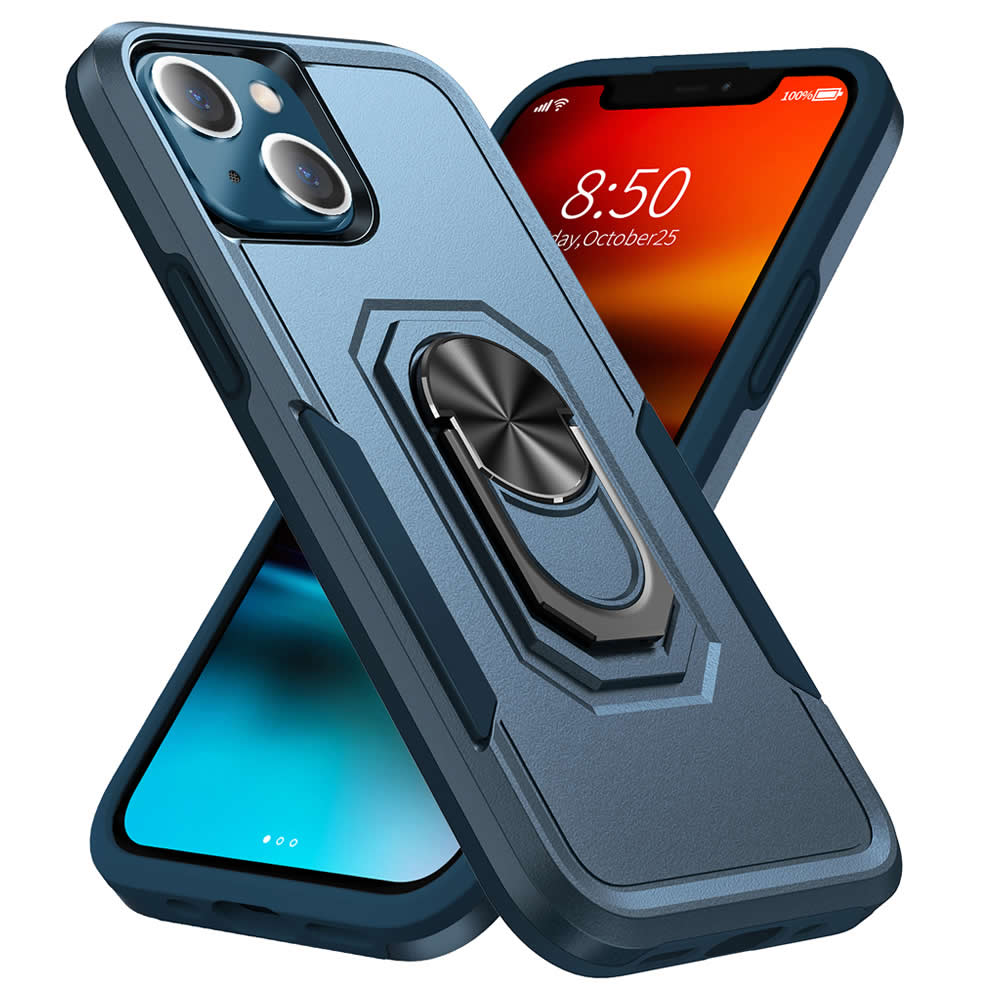 iPhone 14 Plus Heavy Duty Case Rugged Tough Dual Layer Shockproof Cover BLUE