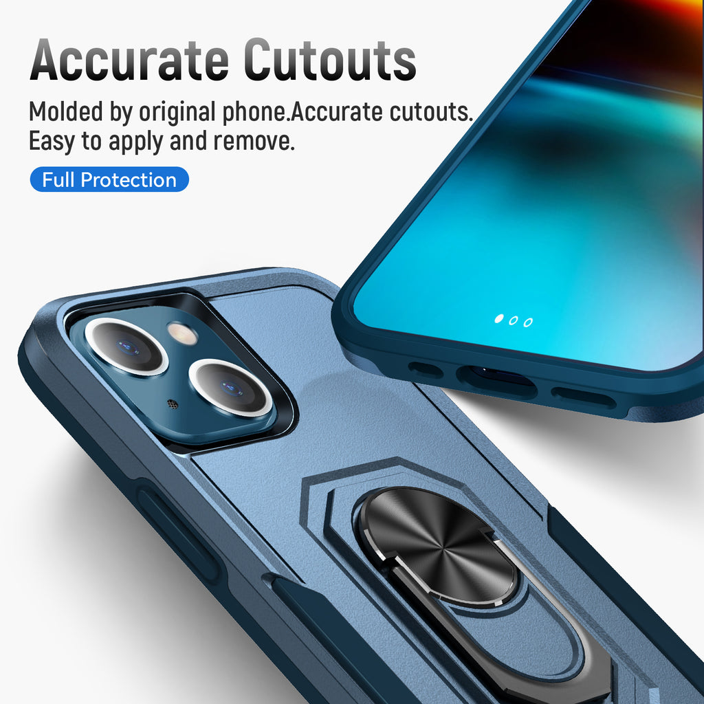 iPhone 14 Plus Heavy Duty Case Rugged Tough Dual Layer Shockproof Cover BLUE