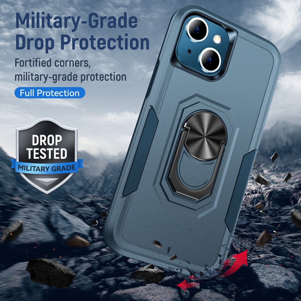 iPhone 14 Plus Heavy Duty Case Rugged Tough Dual Layer Shockproof Cover BLUE