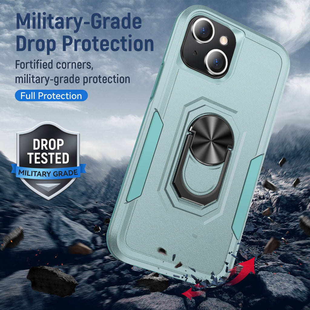 iPhone 14 Plus Heavy Duty Case Rugged Tough Dual Layer Shockproof Cover GREEN