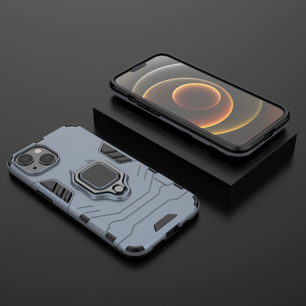 iPhone 13 Rugged Tough Case Shockproof Hybrid Cover BLUE