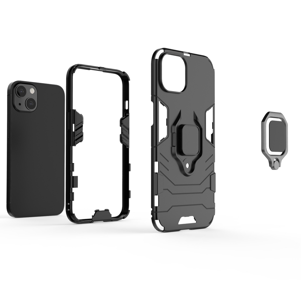 iPhone 13 Rugged Tough Case Shockproof Hybrid Cover RED