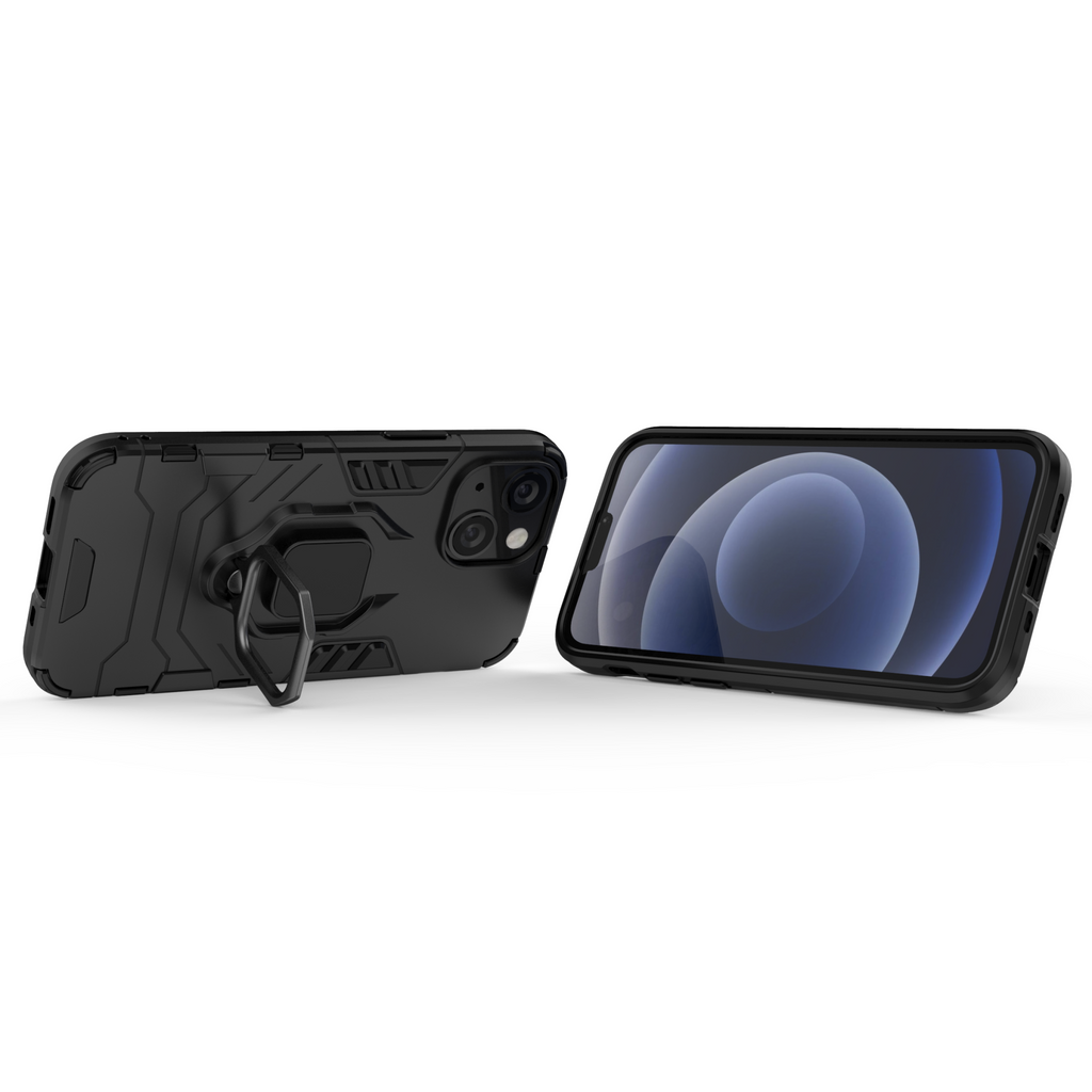 iPhone 13 Mini Rugged Tough Case Shockproof Hybrid Cover BLACK