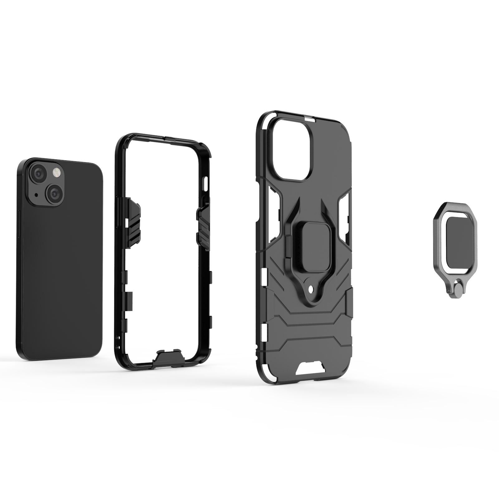 iPhone 13 Mini Rugged Tough Case Shockproof Hybrid Cover RED
