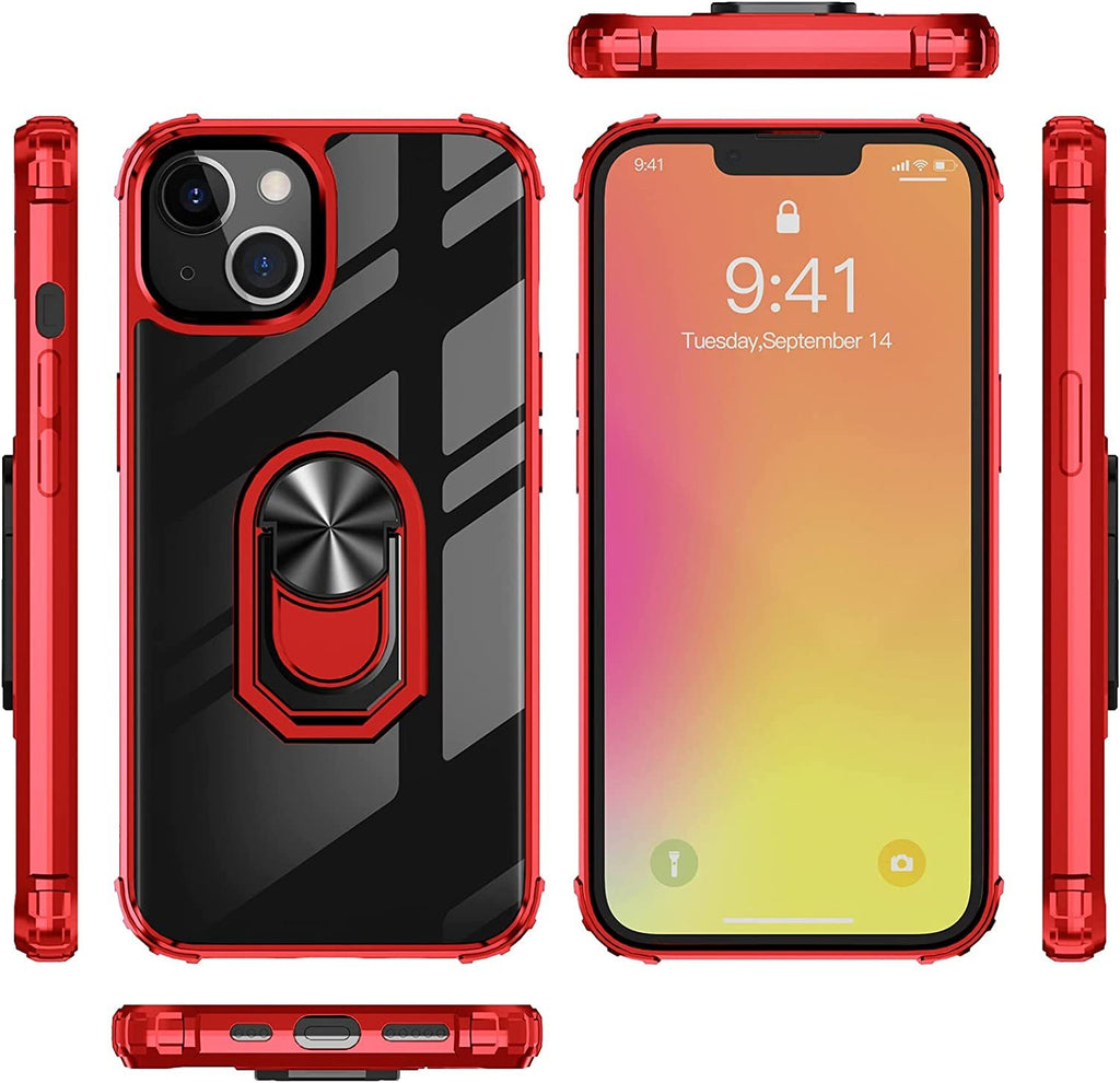 iPhone 14 Plus Rugged Tough Case Shockproof Hybrid Cover RED