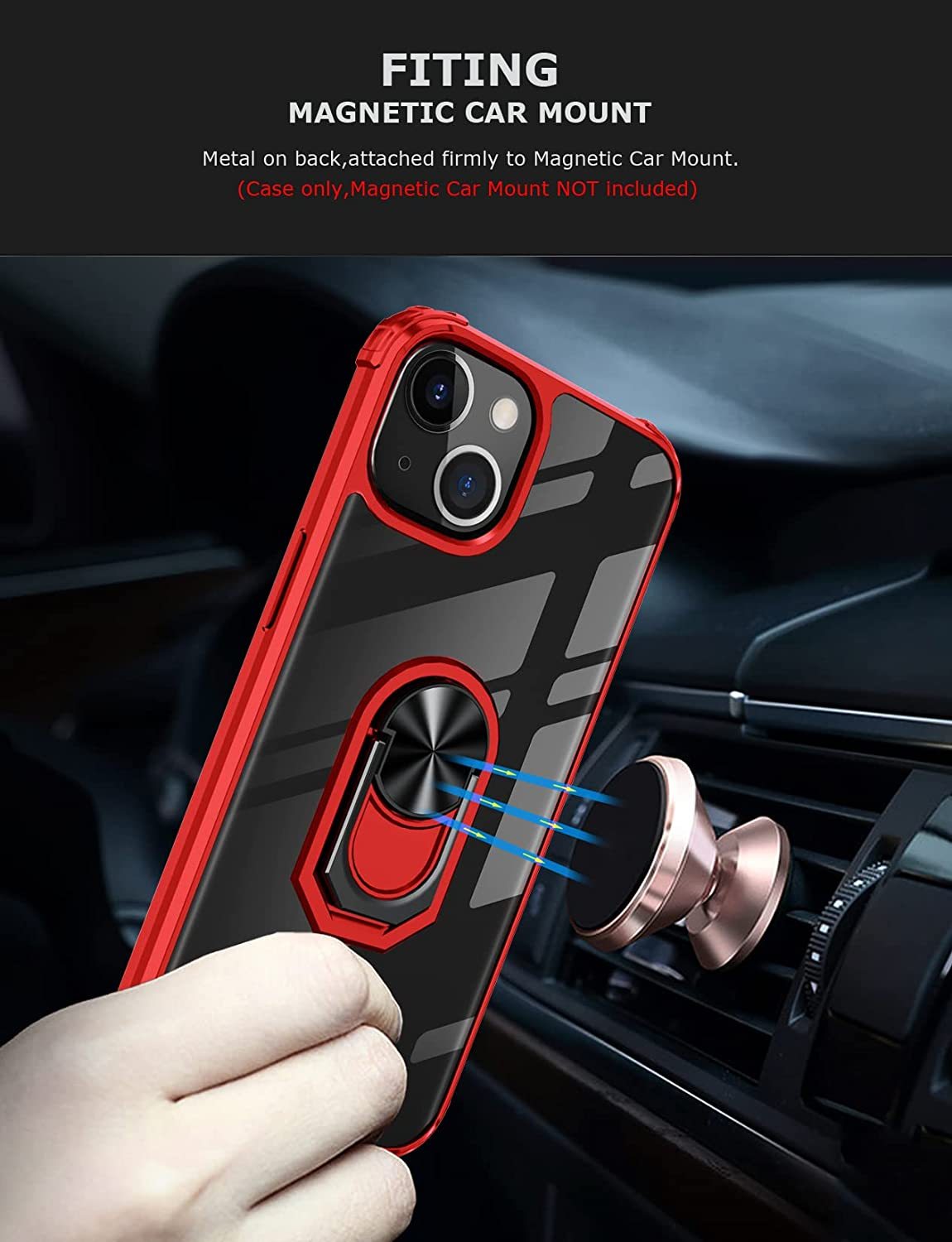iPhone 14 Plus Rugged Tough Case Shockproof Hybrid Cover RED