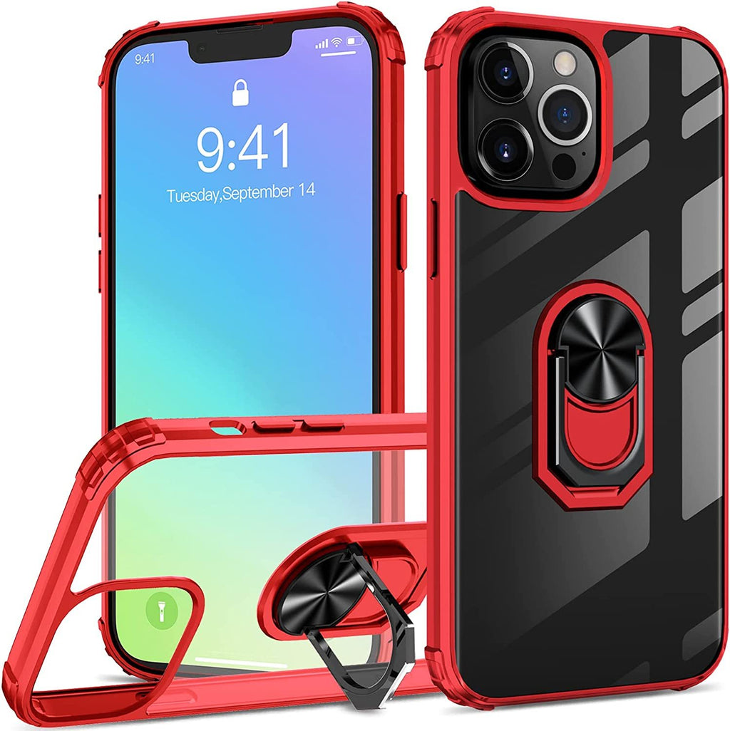 iPhone 14 Pro Rugged Tough Case Shockproof Hybrid Cover RED