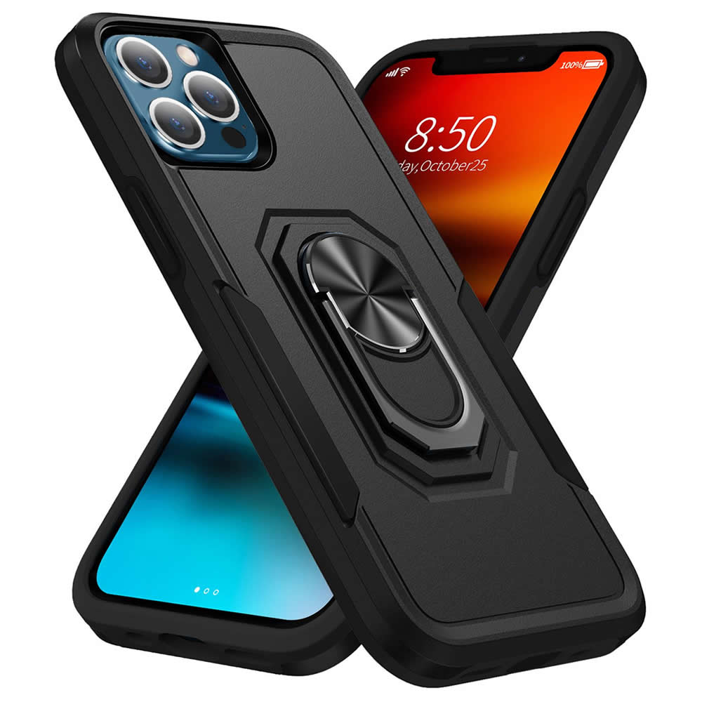 iPhone 14 Pro Heavy Duty Case Rugged Tough Dual Layer Shockproof Cover BLACK