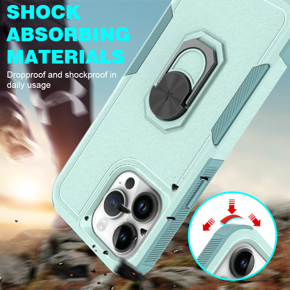 iPhone 13 Pro Max Heavy Duty Case Rugged Tough Dual Layer Shockproof Cover GREEN