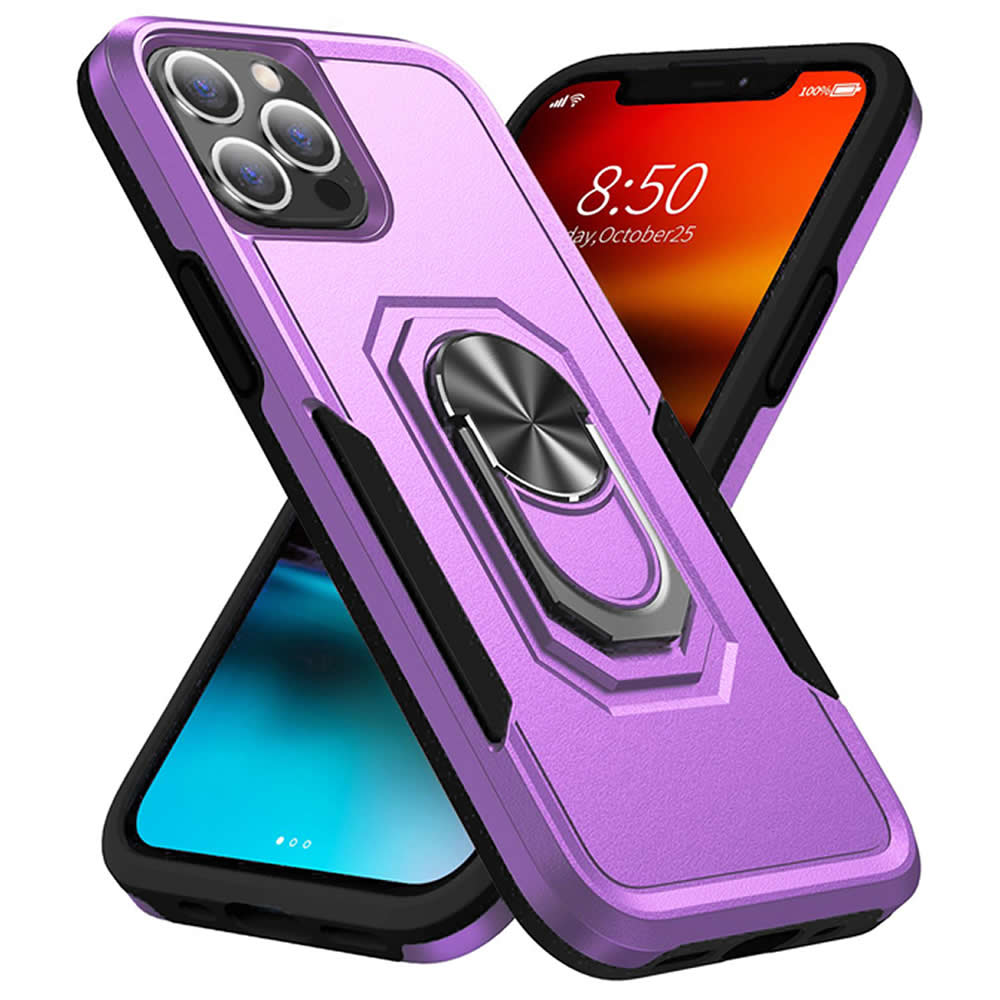 iPhone 14 Pro Heavy Duty Case Rugged Tough Dual Layer Shockproof Cover PURPLE
