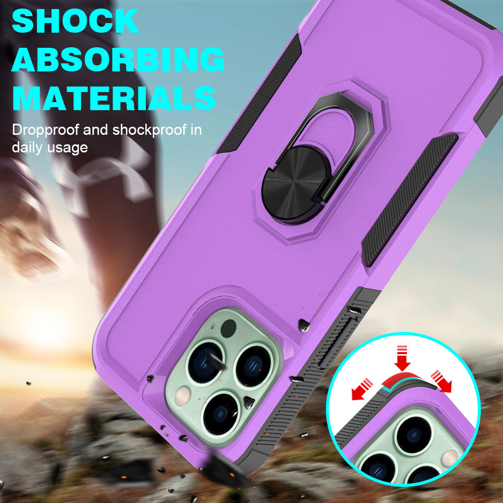 iPhone 14 Pro Heavy Duty Case Rugged Tough Dual Layer Shockproof Cover PURPLE