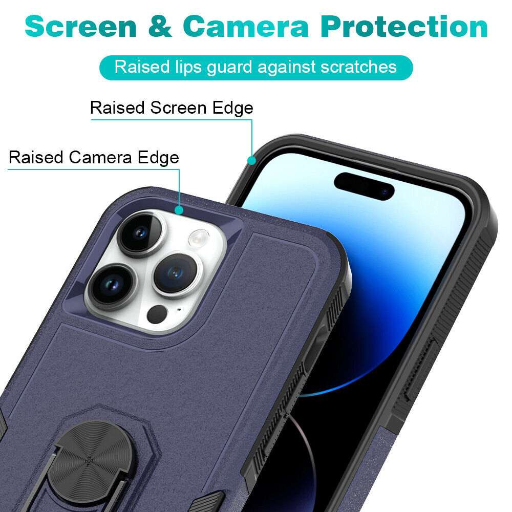iPhone 14 Pro Heavy Duty Case Rugged Tough Dual Layer Shockproof Cover BLUE