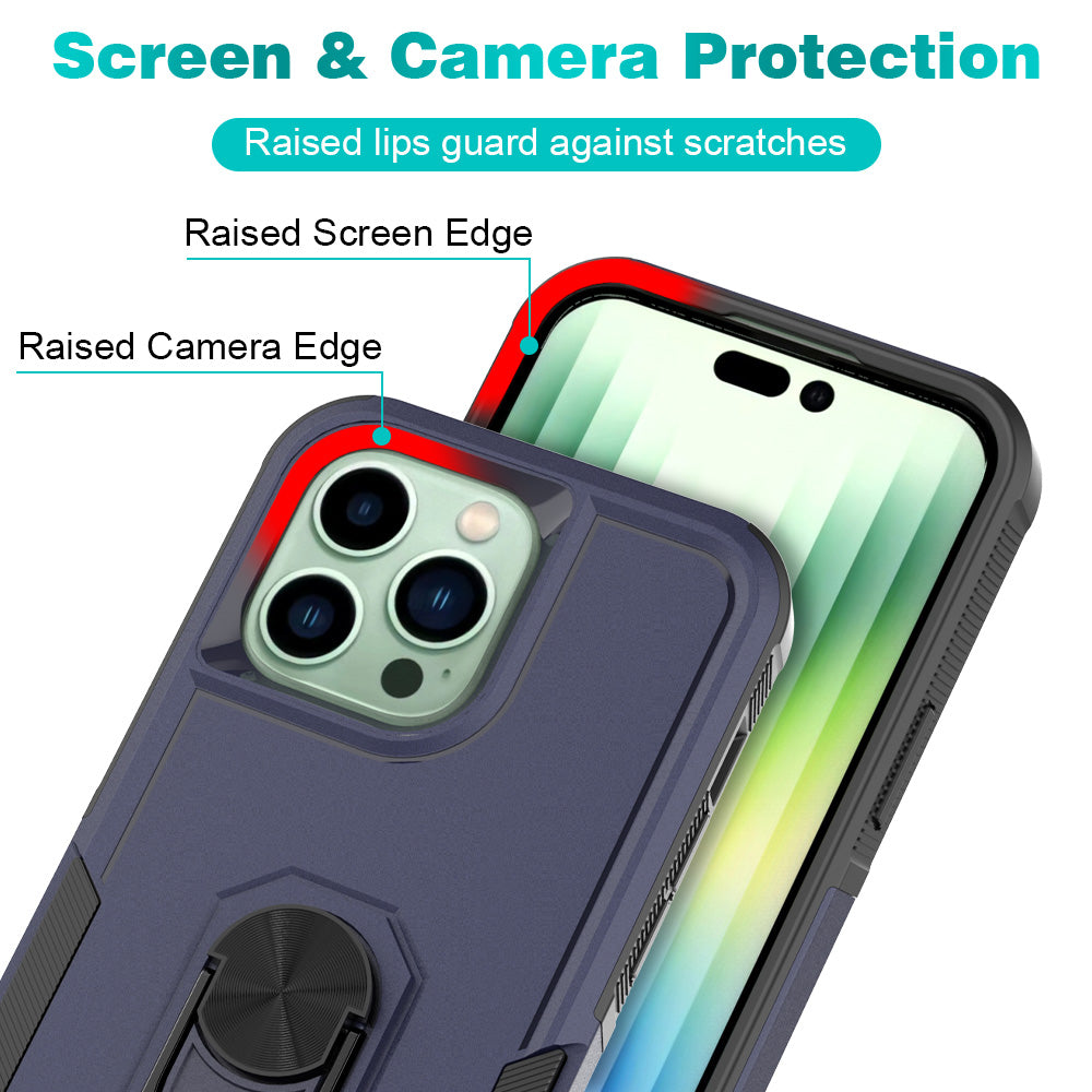iPhone 14 Pro Heavy Duty Case Rugged Tough Dual Layer Shockproof Cover BLUE