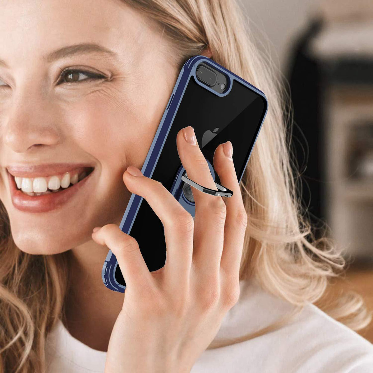 iPhone 7 Plus Rugged Tough Case Shockproof Hybrid Cover BLUE