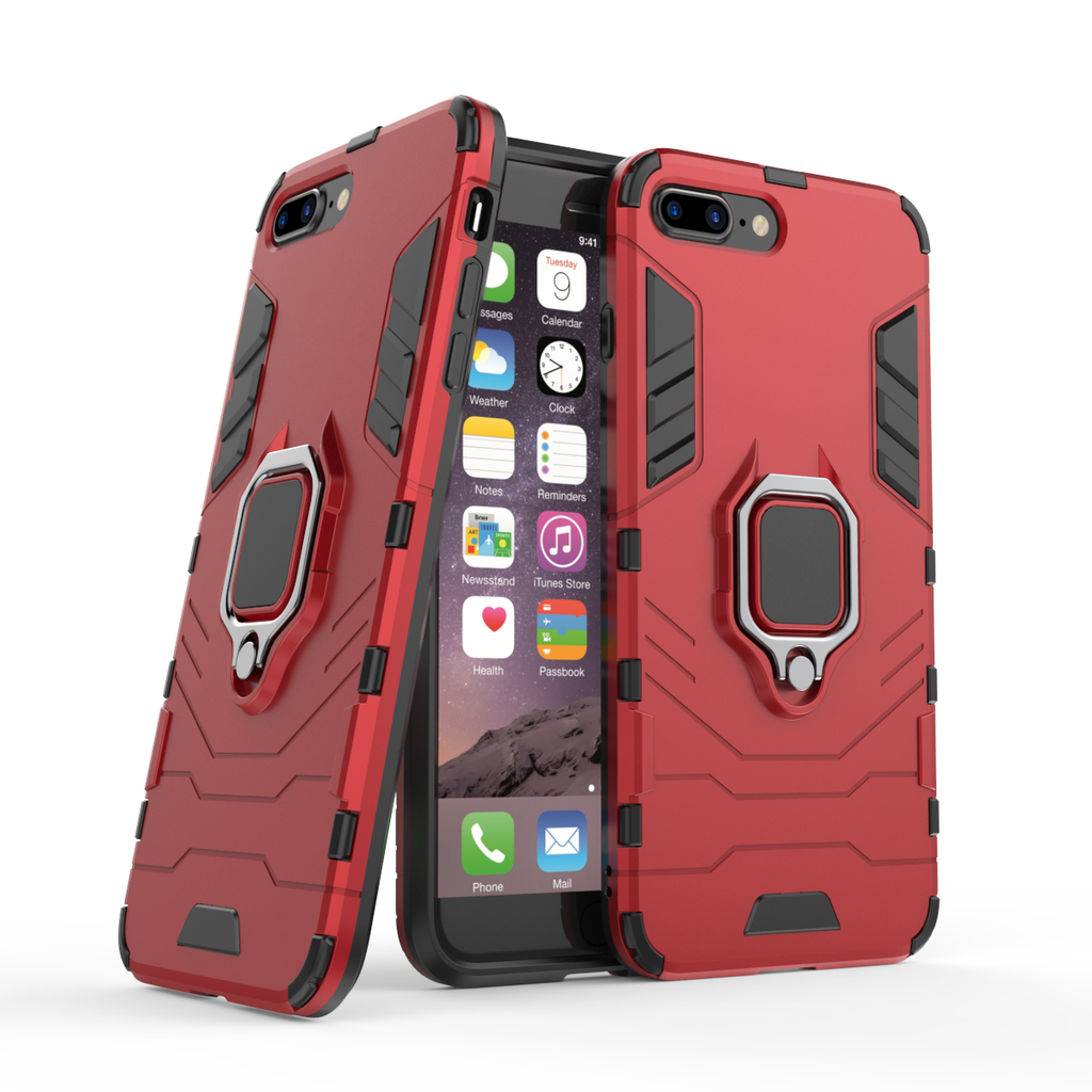 iPhone 7 Plus Rugged Tough Case Shockproof Hybrid Cover RED
