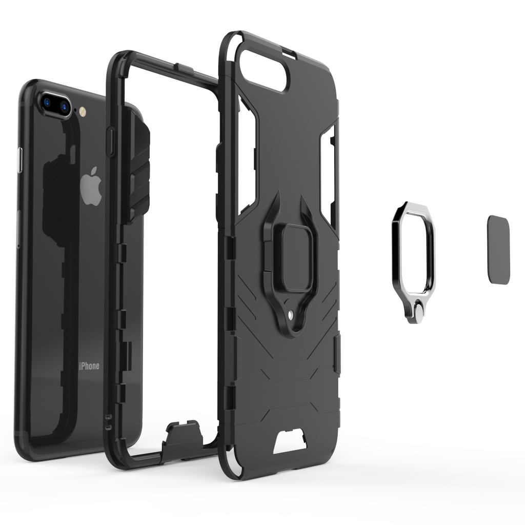 iPhone 7 Plus Rugged Tough Case Shockproof Hybrid Cover RED