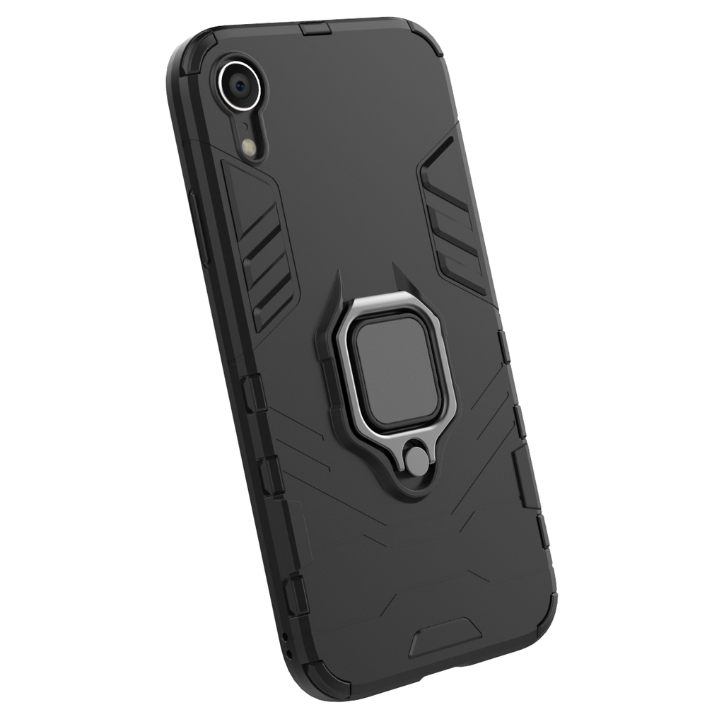 iPhone XR Rugged Tough Case Shockproof Hybrid Cover BLACK