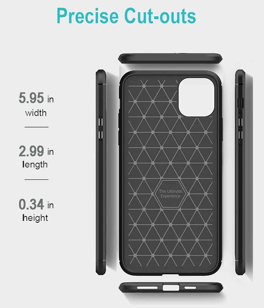 iPhone 11 Slim Fit Case Tough Gel TPU Rubber Cover BLACK
