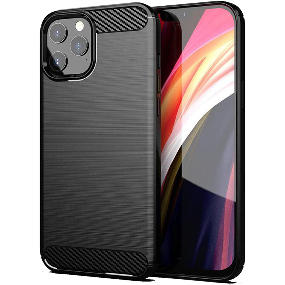 iPhone 11 Pro Max Slim Fit Case Tough Gel TPU Rubber Cover BLACK